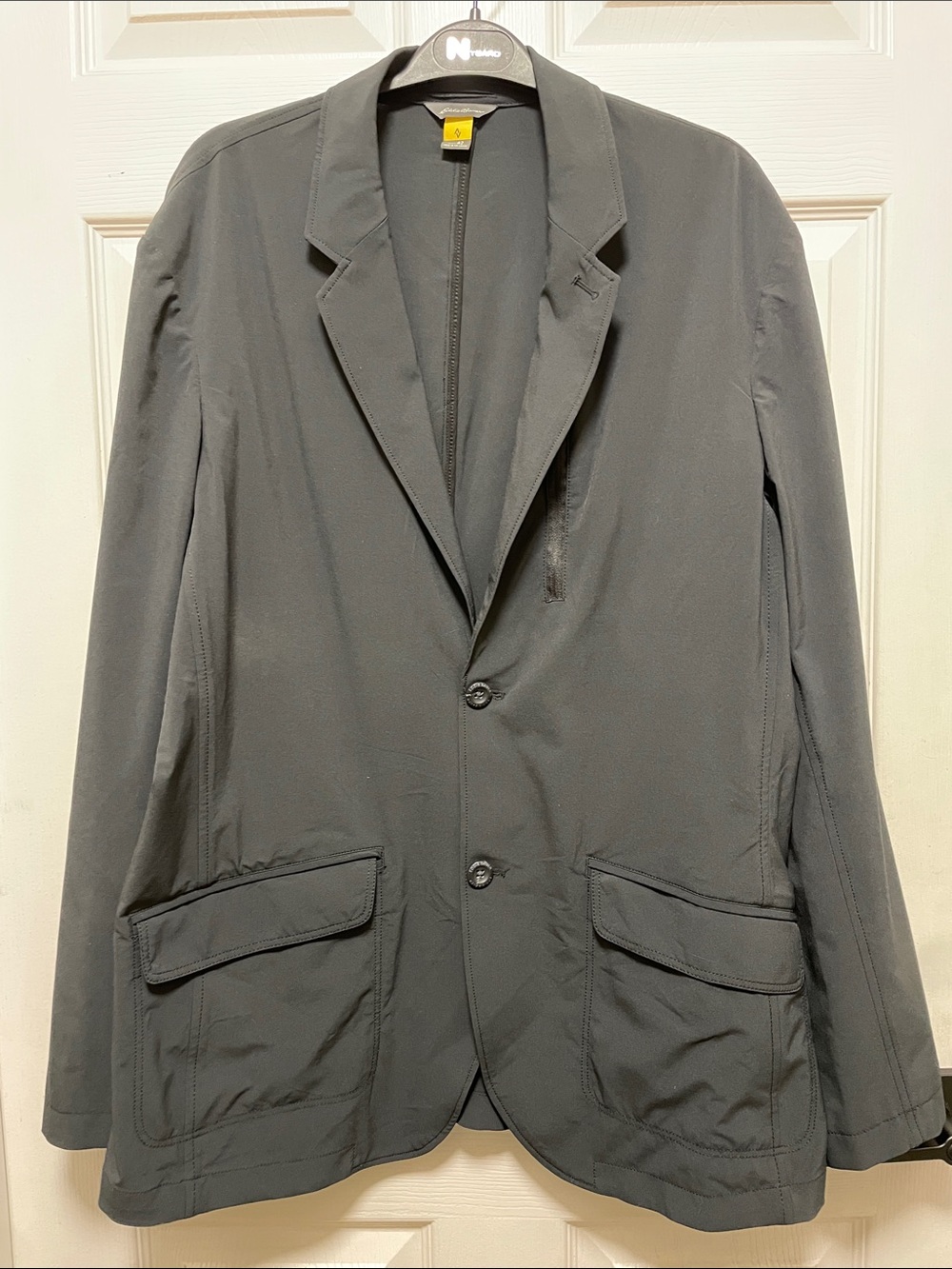 Eddie Bauer |Travex Voyager |Travel Blazer/Jacket |Mens 42 |Black |Nylon Stretch